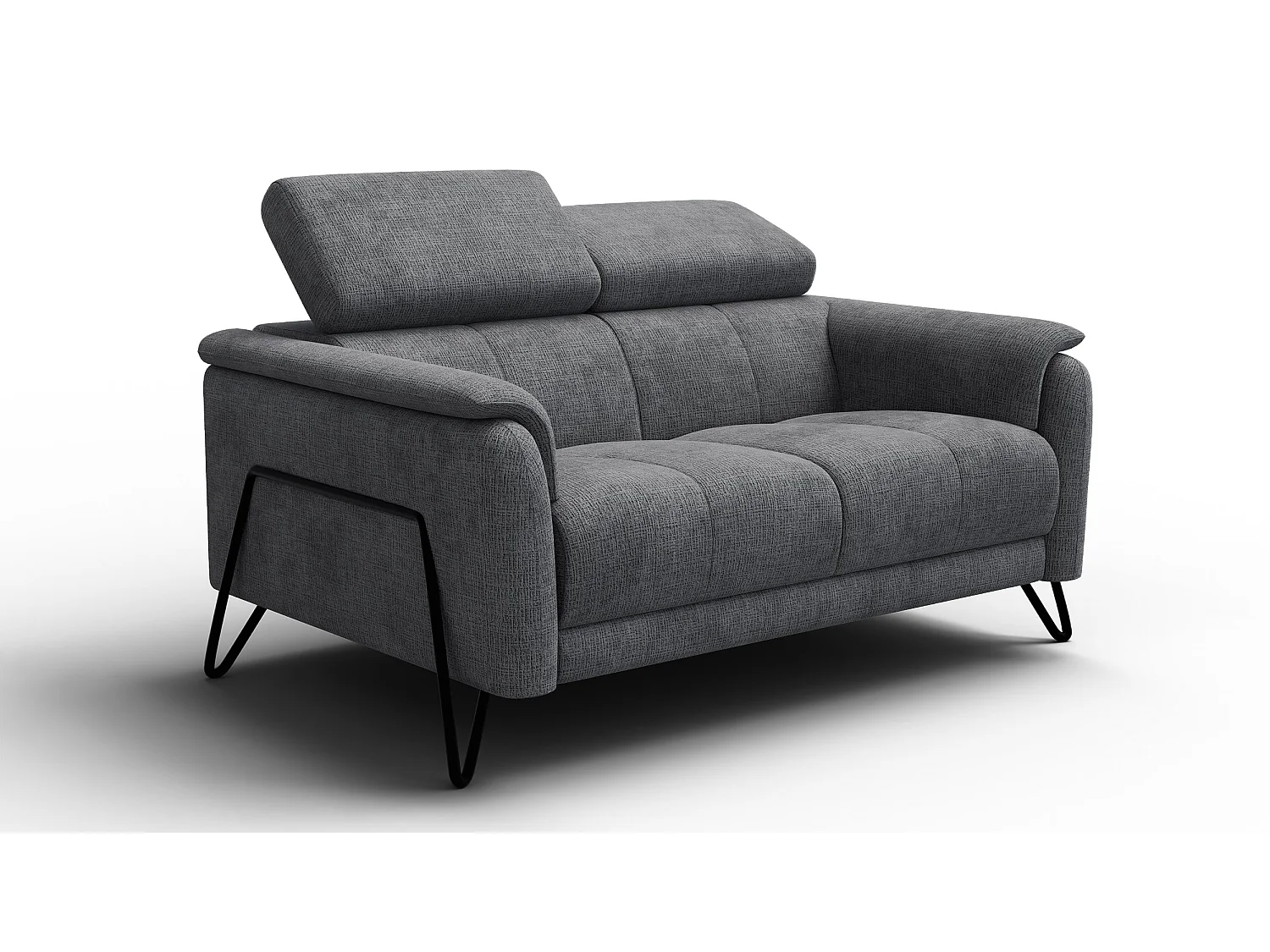 Sofa 2-Sitzer RODEN, dunkelgrau