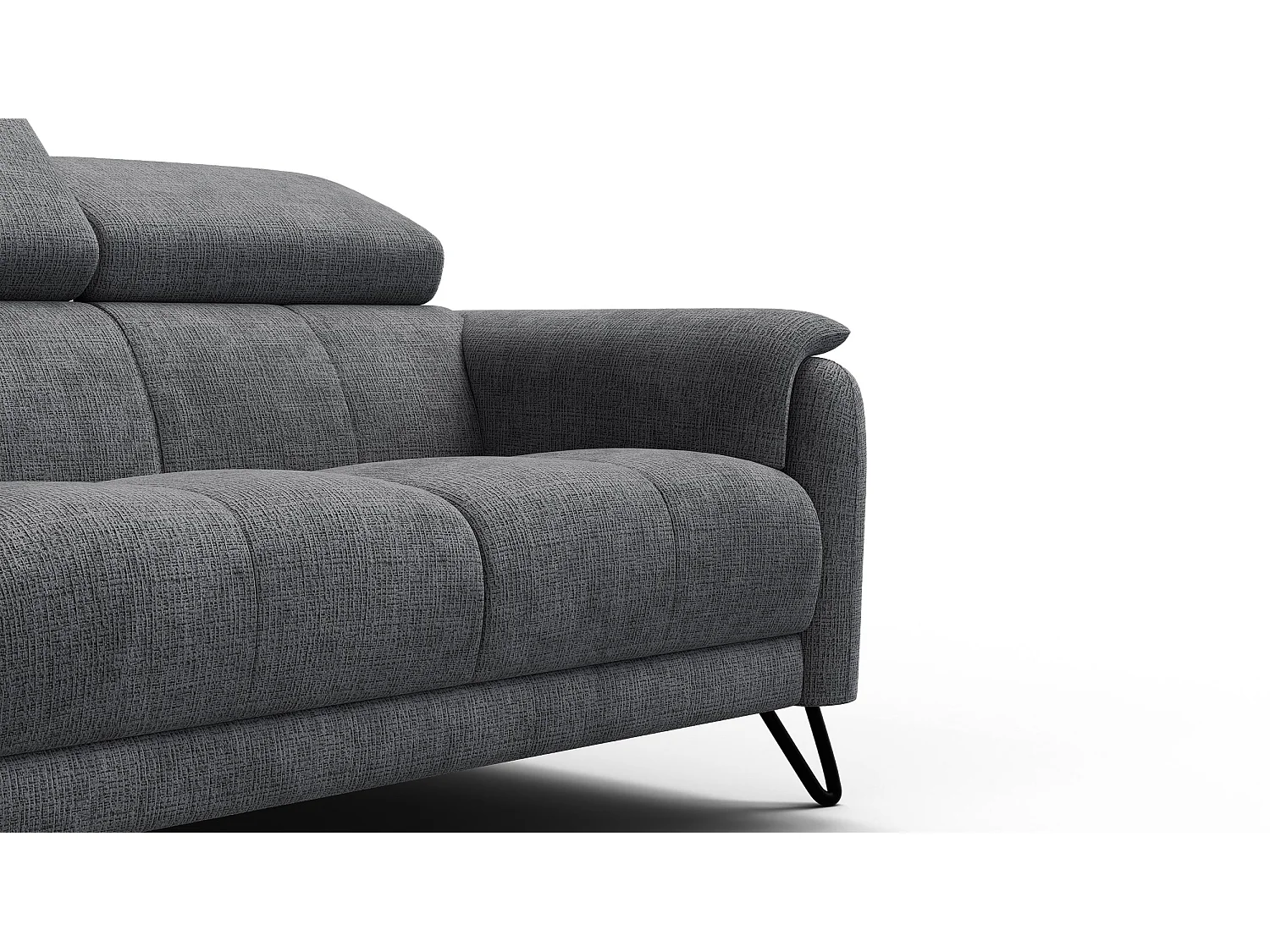 Sofa 2-Sitzer RODEN, dunkelgrau