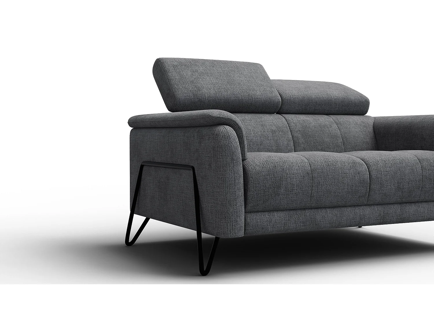 Sofa 2-Sitzer RODEN, dunkelgrau