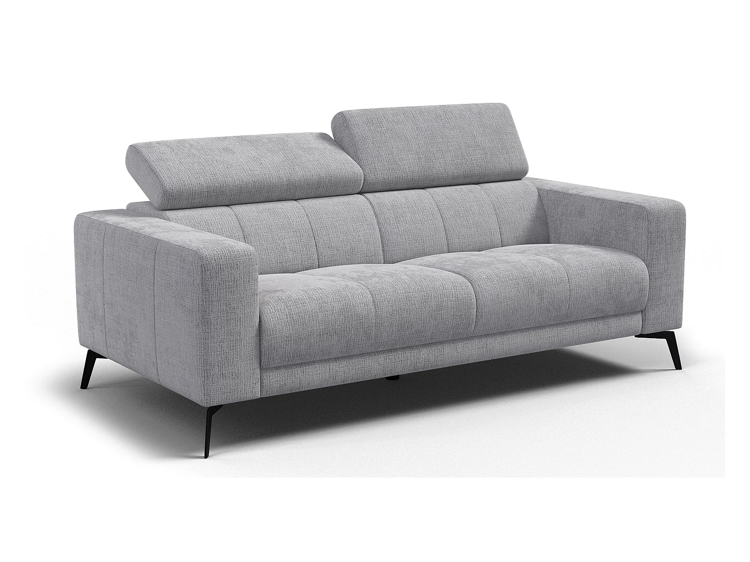 Canapé 3 places MORELLO, tissu gris clair