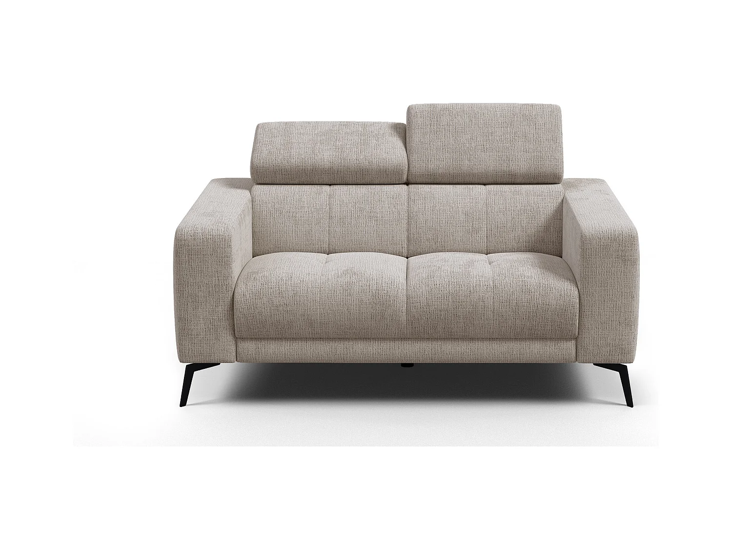 Canapé 2 places MORELLO, tissu beige