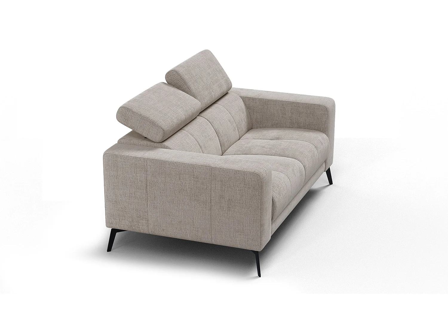 Canapé 2 places MORELLO, tissu beige