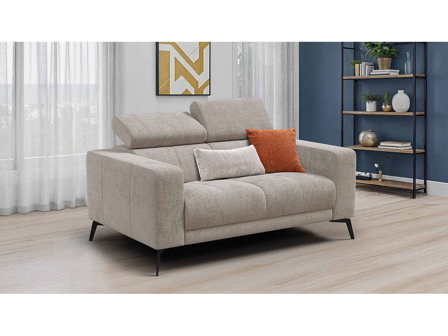 Sofa 2-Sitzer MORELLO, beige