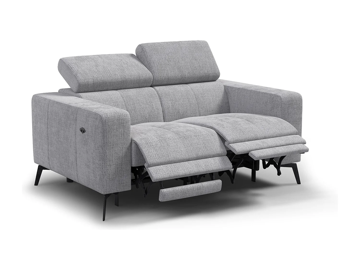Relaxsofa 2-Sitzer MORELLO, hellgrau, 2 x Relax Zero Gravity