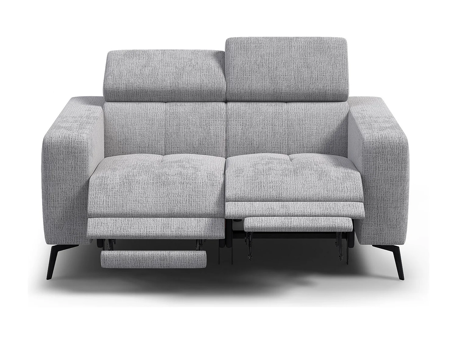 Relaxsofa 2-Sitzer MORELLO, hellgrau, 2 x Relax Zero Gravity