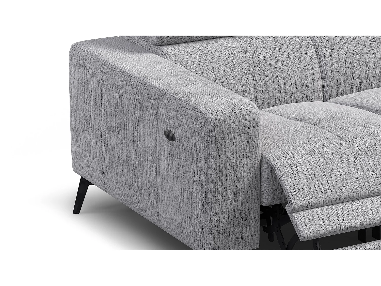 Relaxsofa 2-Sitzer MORELLO, hellgrau, 2 x Relax Zero Gravity