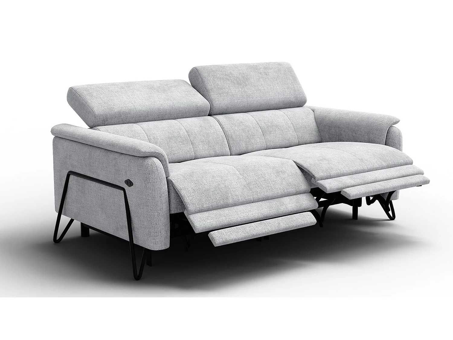 Relaxsofa 3-Sitzer RODEN, hellgrau