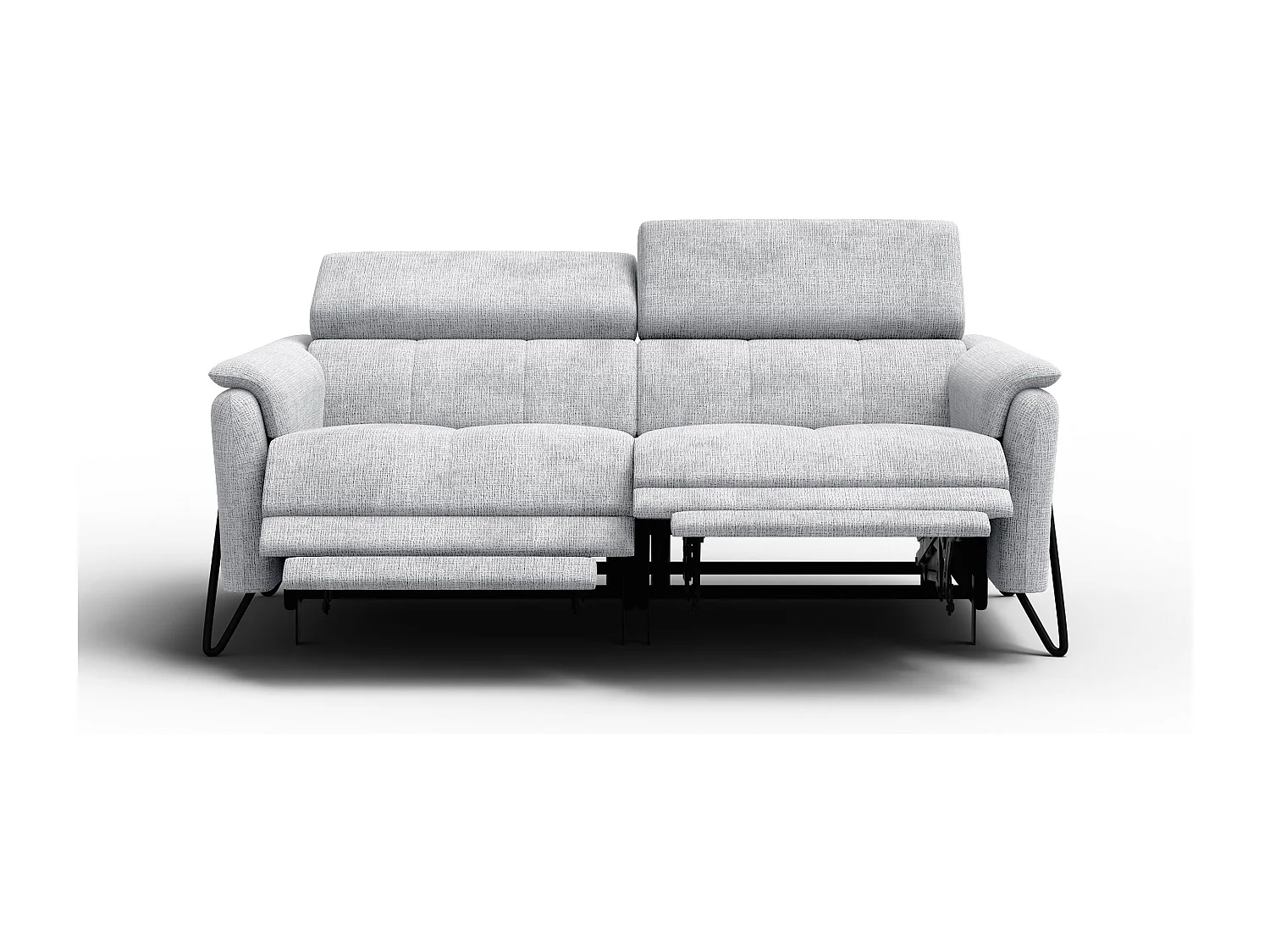 Relaxsofa 3-Sitzer RODEN, hellgrau