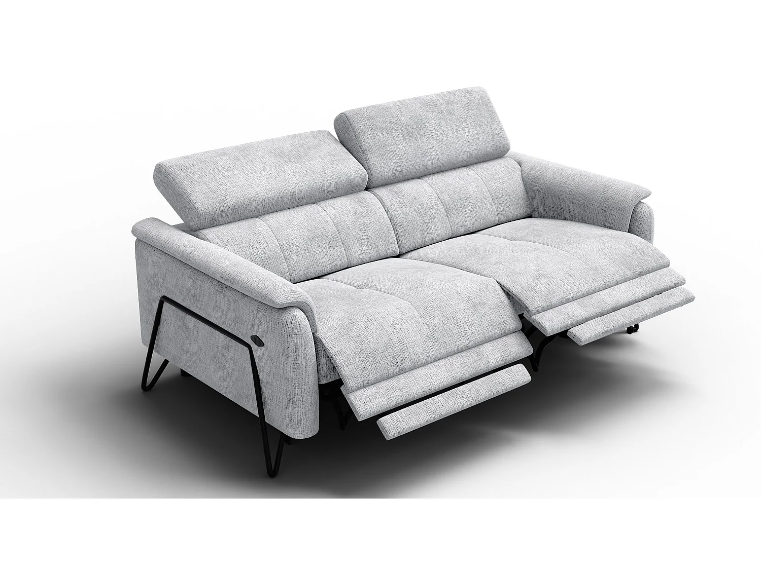 Relaxsofa 3-Sitzer RODEN, hellgrau