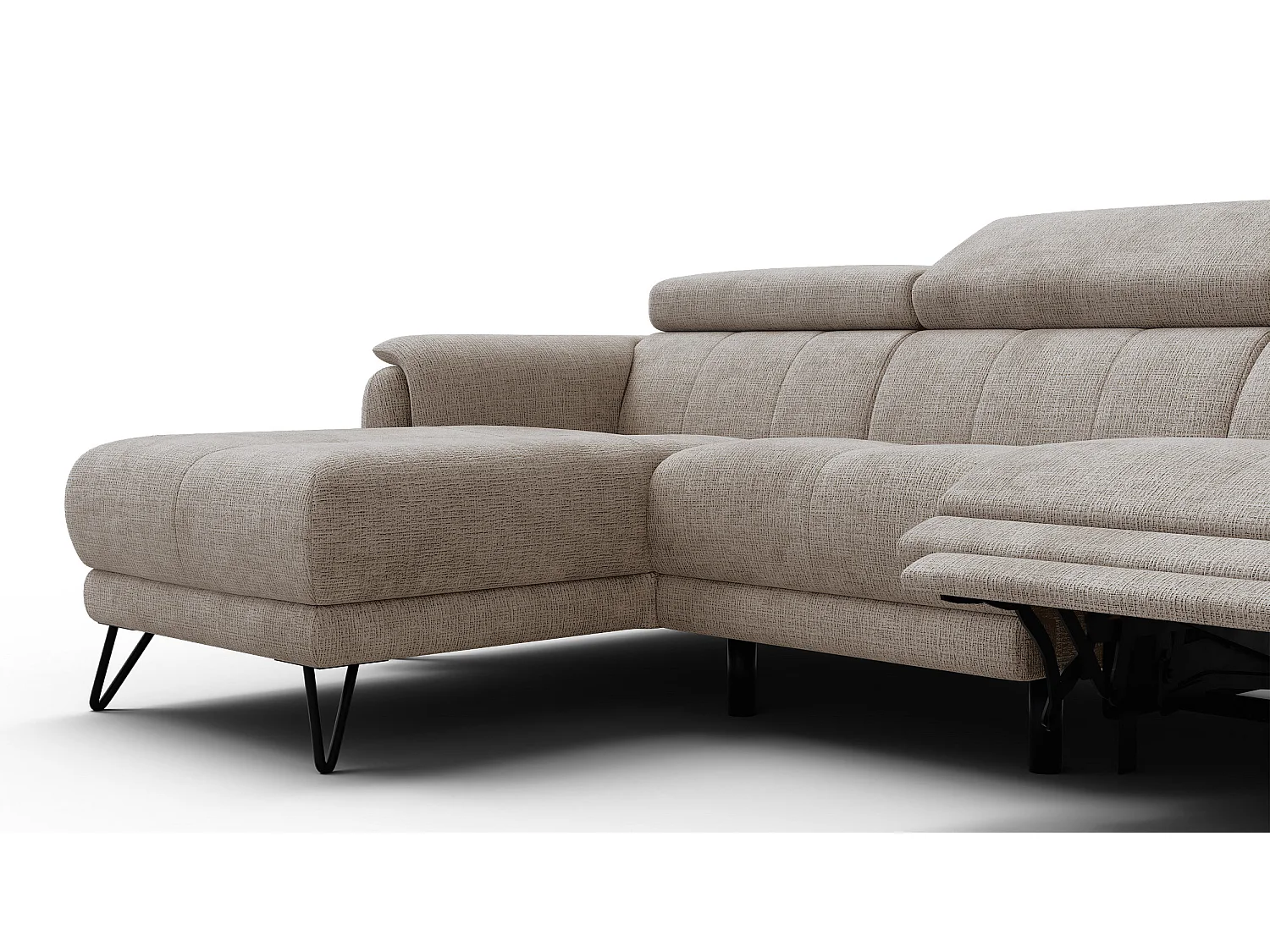 Ecksofa 4-Sitzer mit Relax RODEN, beige