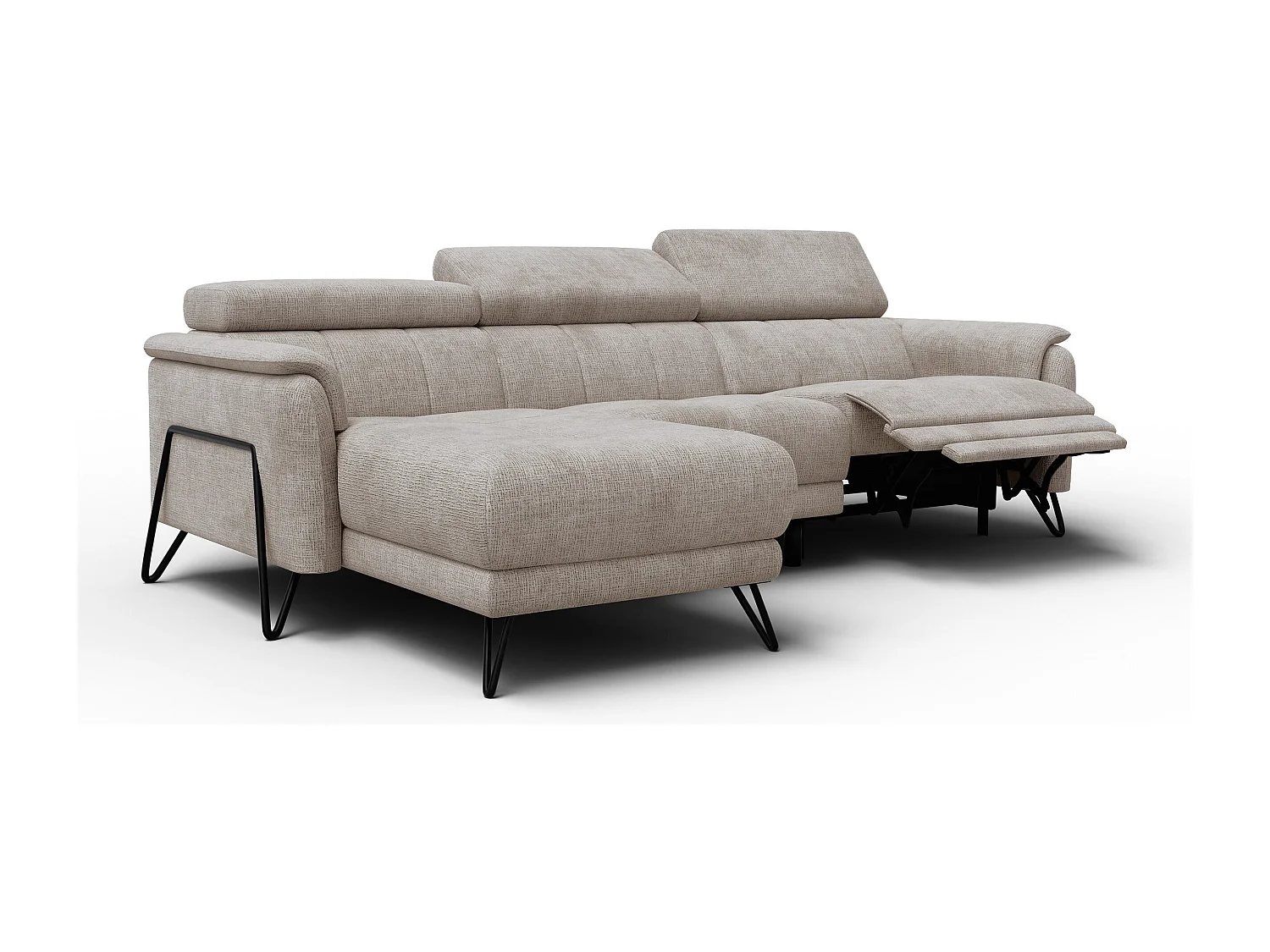 Ecksofa 4-Sitzer mit Relax RODEN, beige