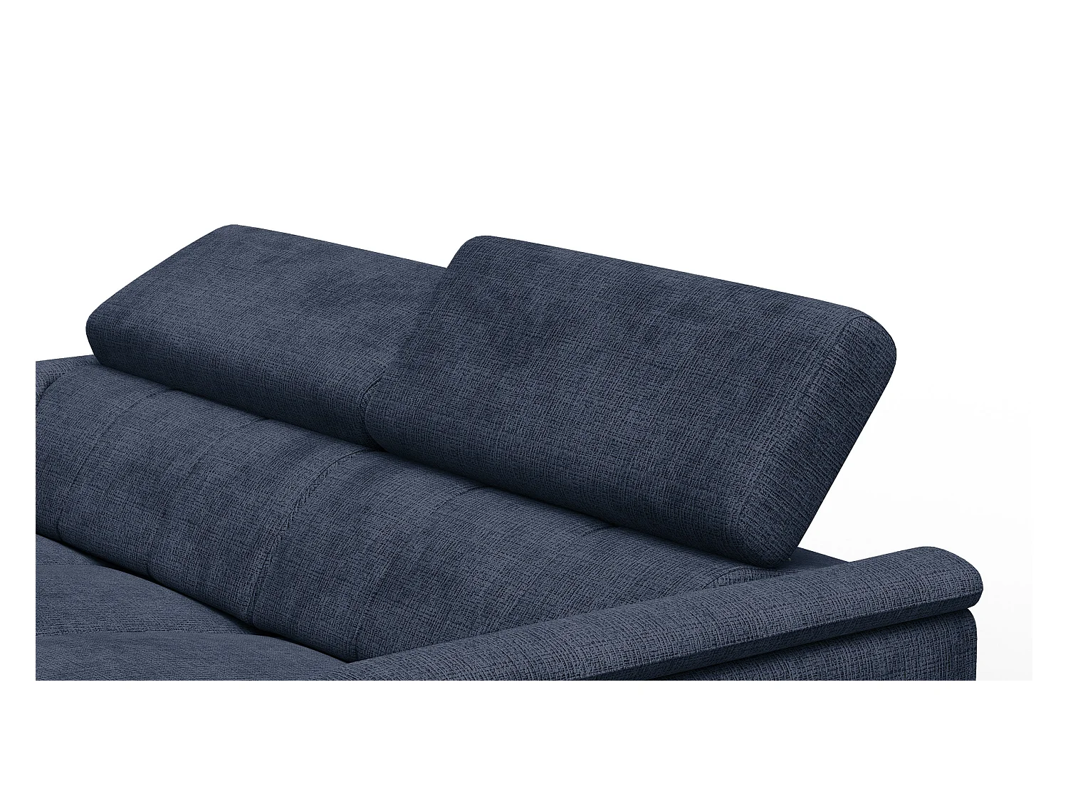 Canapé RODEN 3 places avec 2 Relax, tissu bleu marine