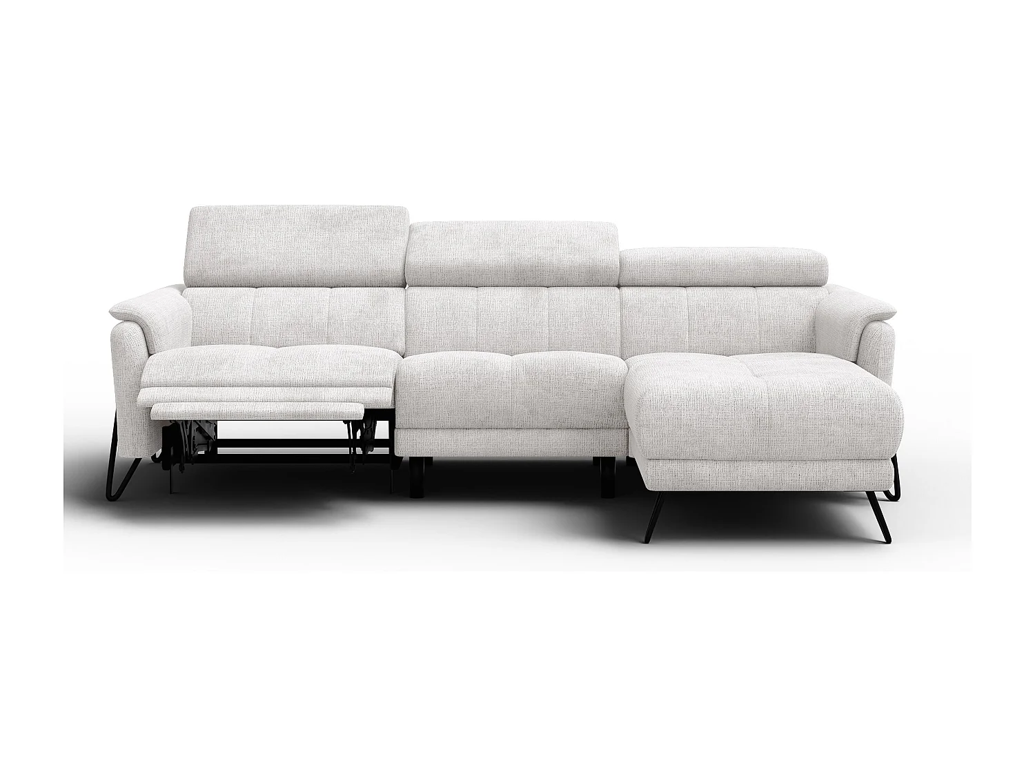 Ecksofa 4-Sitzer mit Relax RODEN, creme