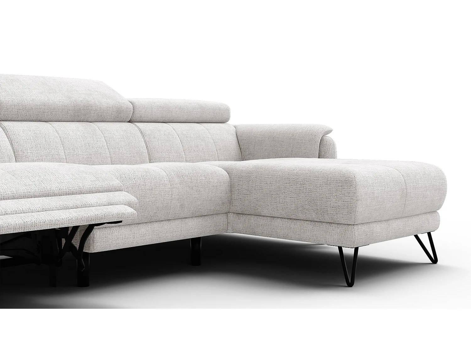 Ecksofa 4-Sitzer mit Relax RODEN, creme
