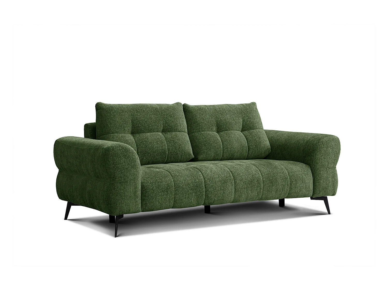 Canapé 3 places SALVINI, tissu vert