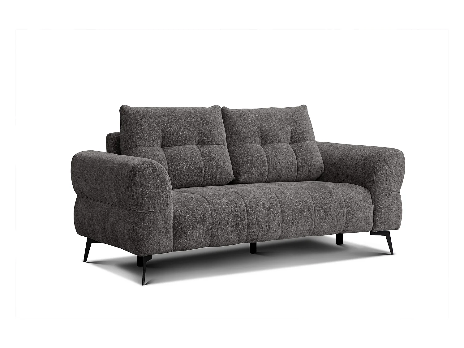 Canapé 2,5 places SALVINI, tissu gris foncé