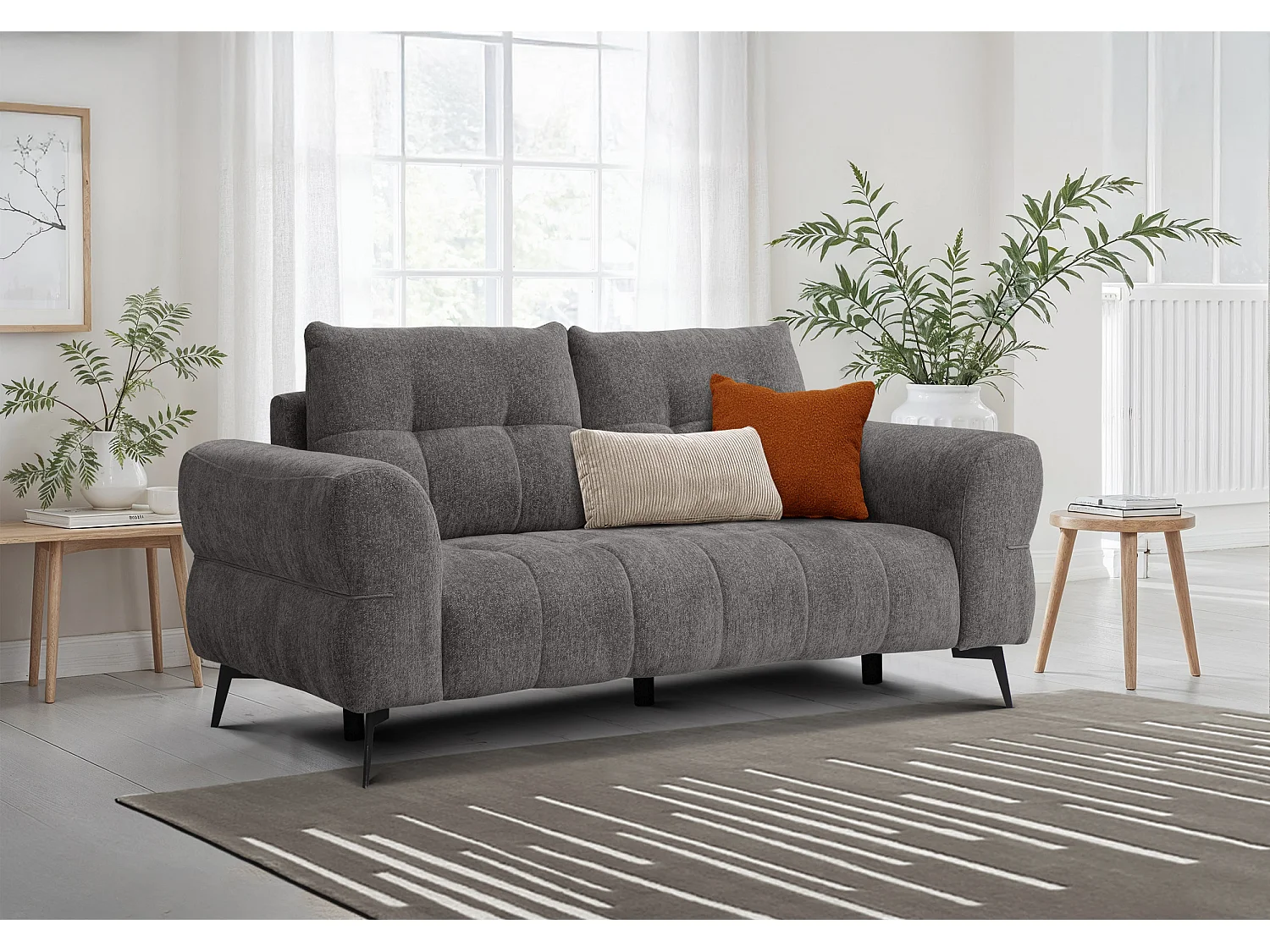 Sofa 2,5-Sitzer SALVINI, dunkelgrau