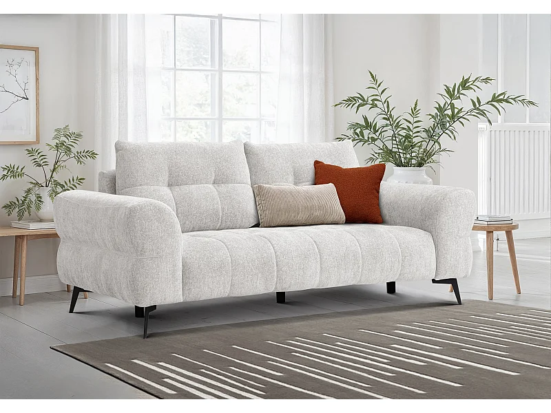 Canapé 3 places SALVINI, tissu ecru