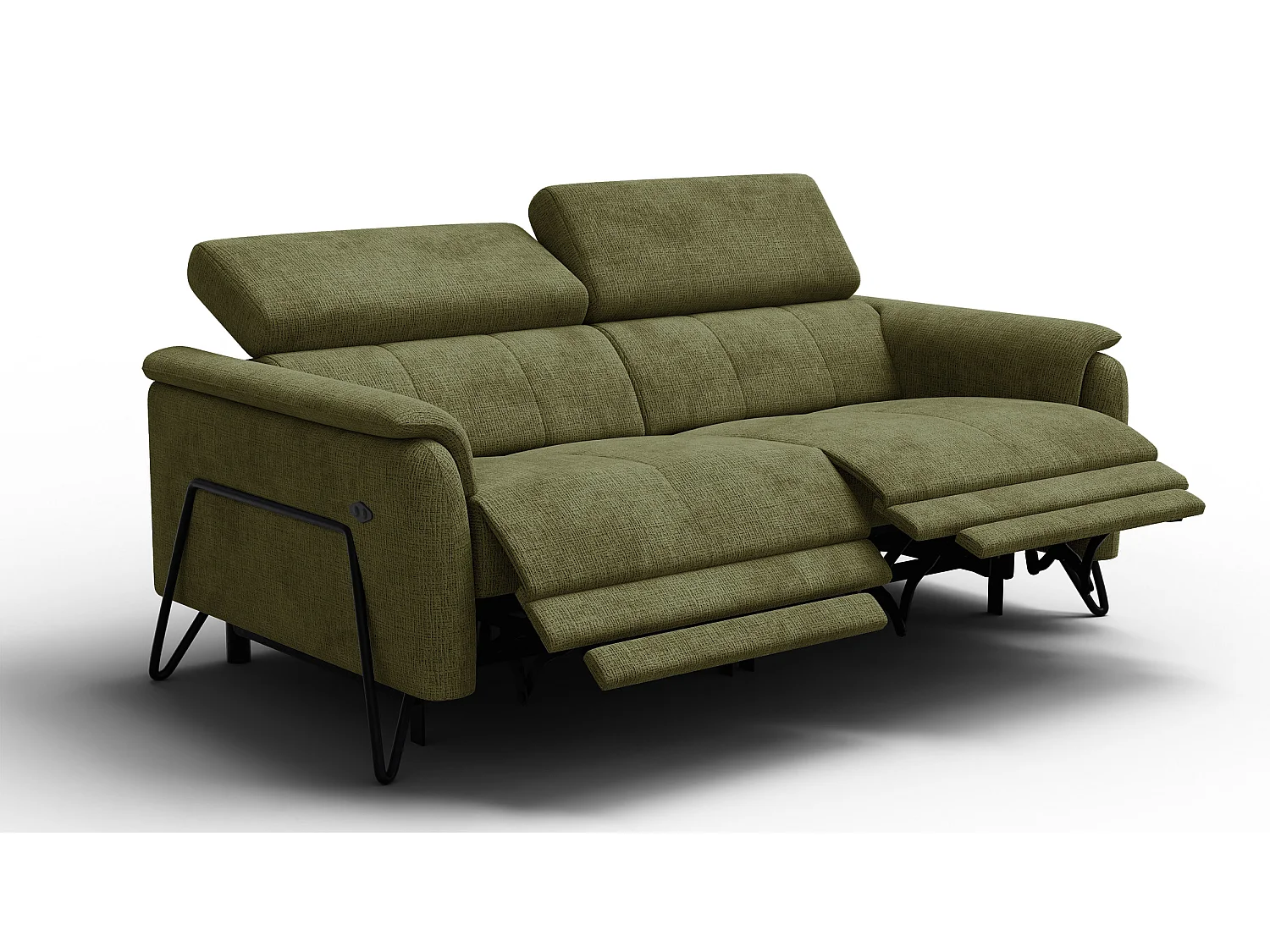 Relaxsofa 3-Sitzer RODEN, olive