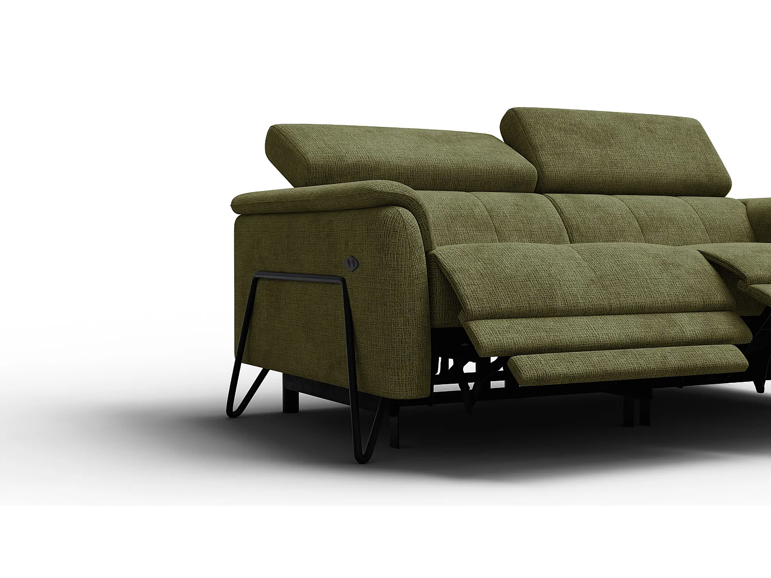 Relaxsofa 3-Sitzer RODEN, olive