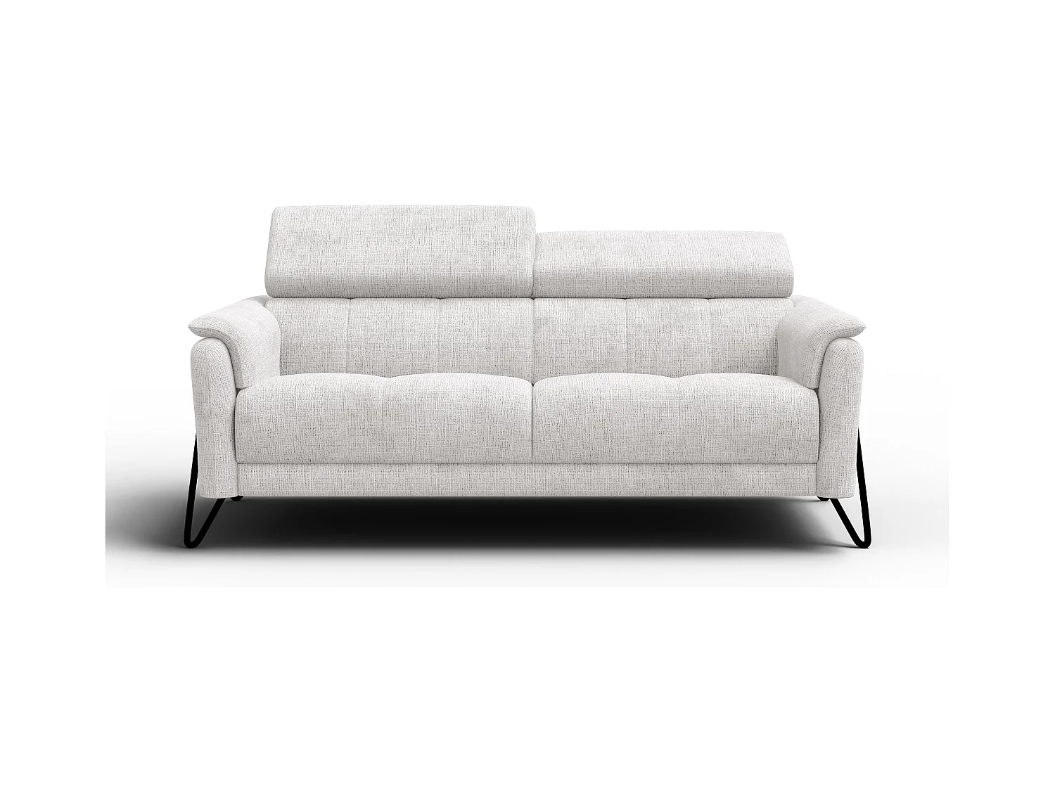 Canapé 3 places RODEN, tissu crème