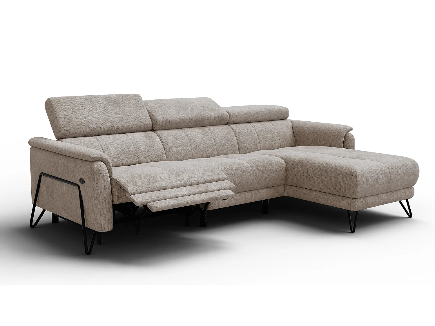 Ecksofa 4-Sitzer mit Relax RODEN, beige
