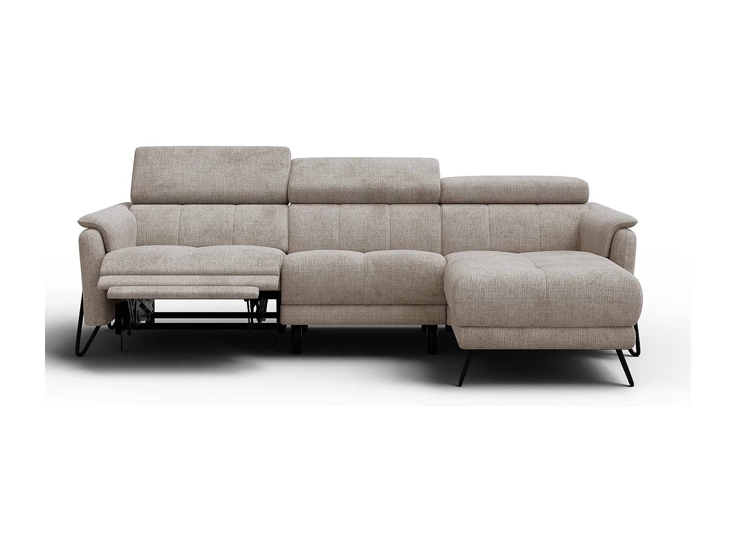 Ecksofa 4-Sitzer mit Relax RODEN, beige