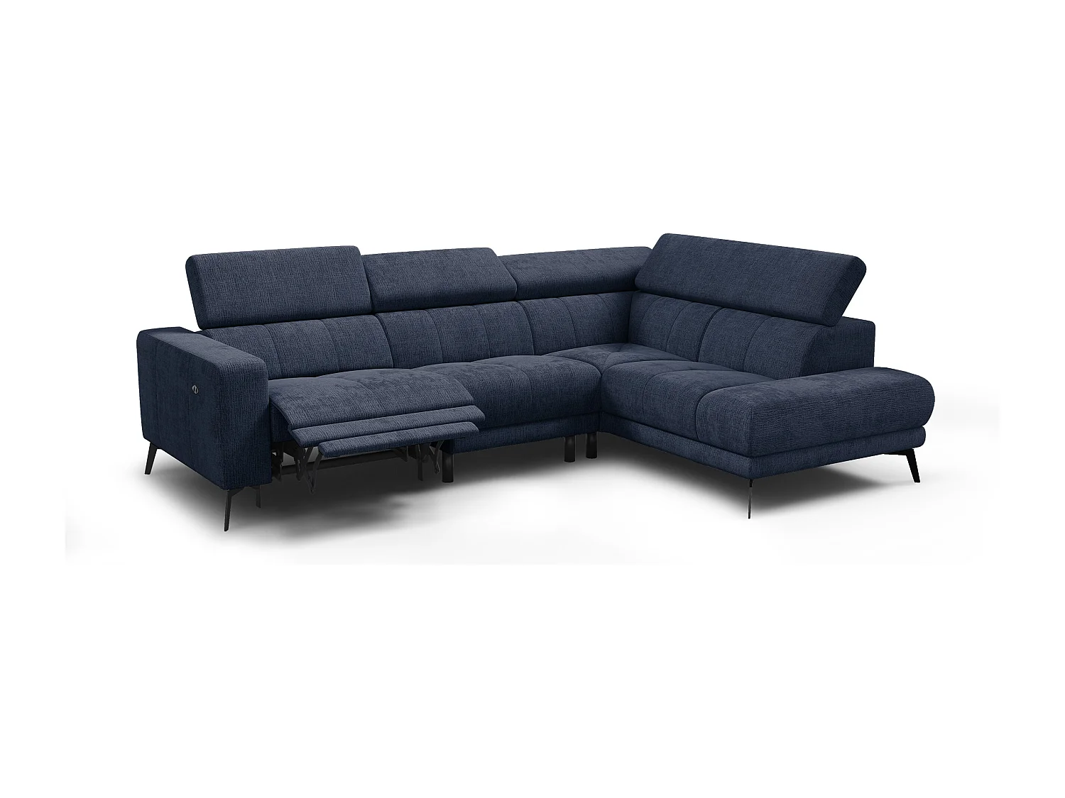 Ecksofa 5-Sitzer MORELLO, marineblau, 1 x Relax Zero Gravity