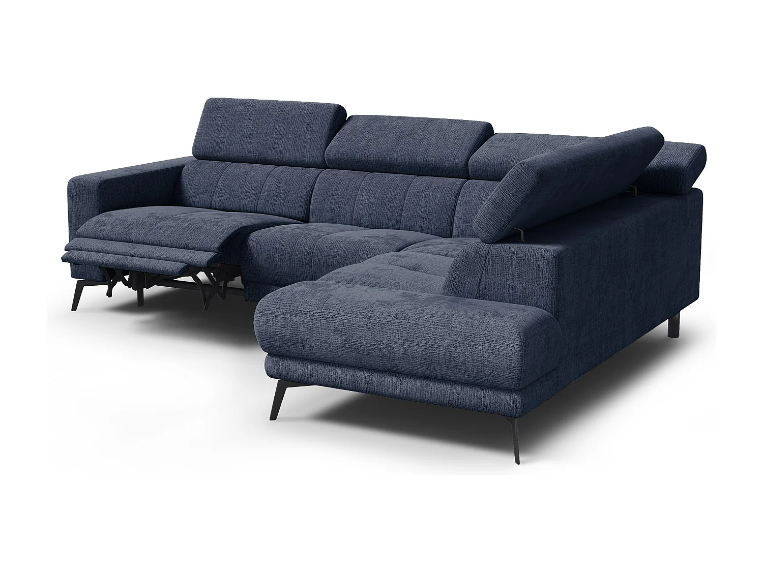 Ecksofa 5-Sitzer MORELLO, marineblau, 1 x Relax Zero Gravity
