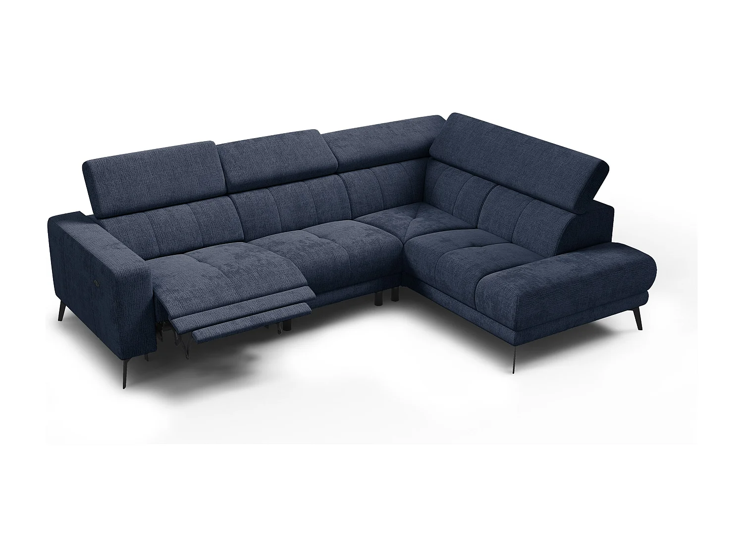 Ecksofa 5-Sitzer MORELLO, marineblau, 1 x Relax Zero Gravity
