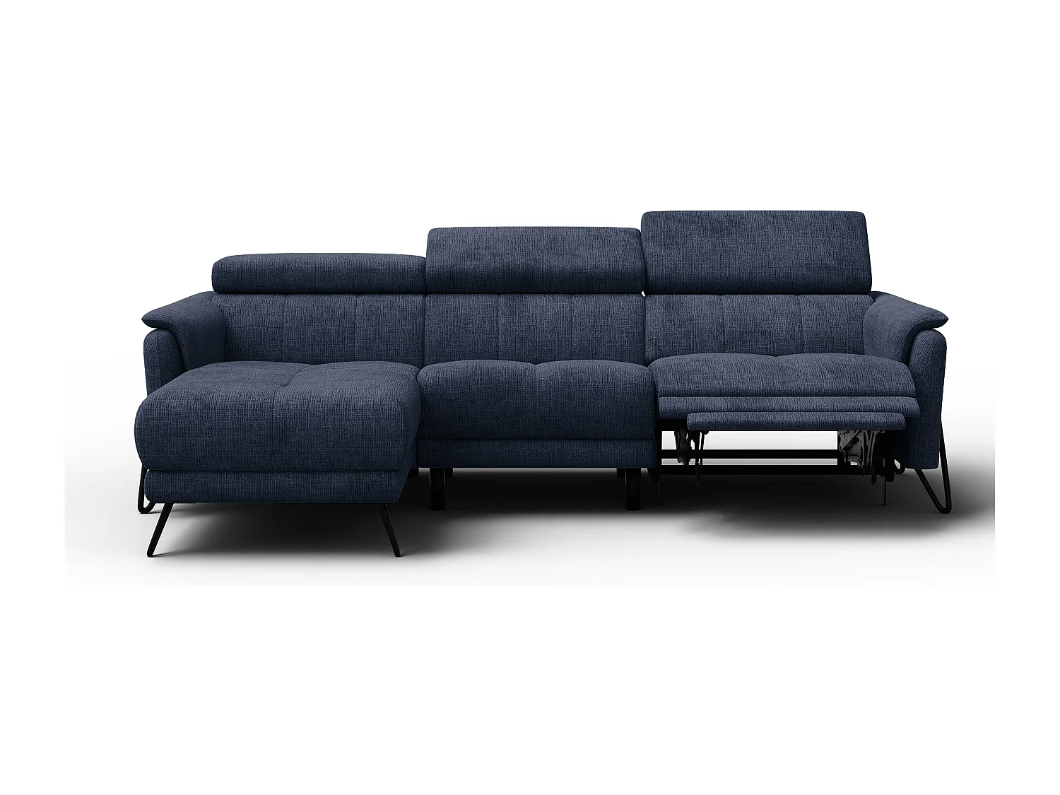 Ecksofa 4-Sitzer mit Relax RODEN, marineblau