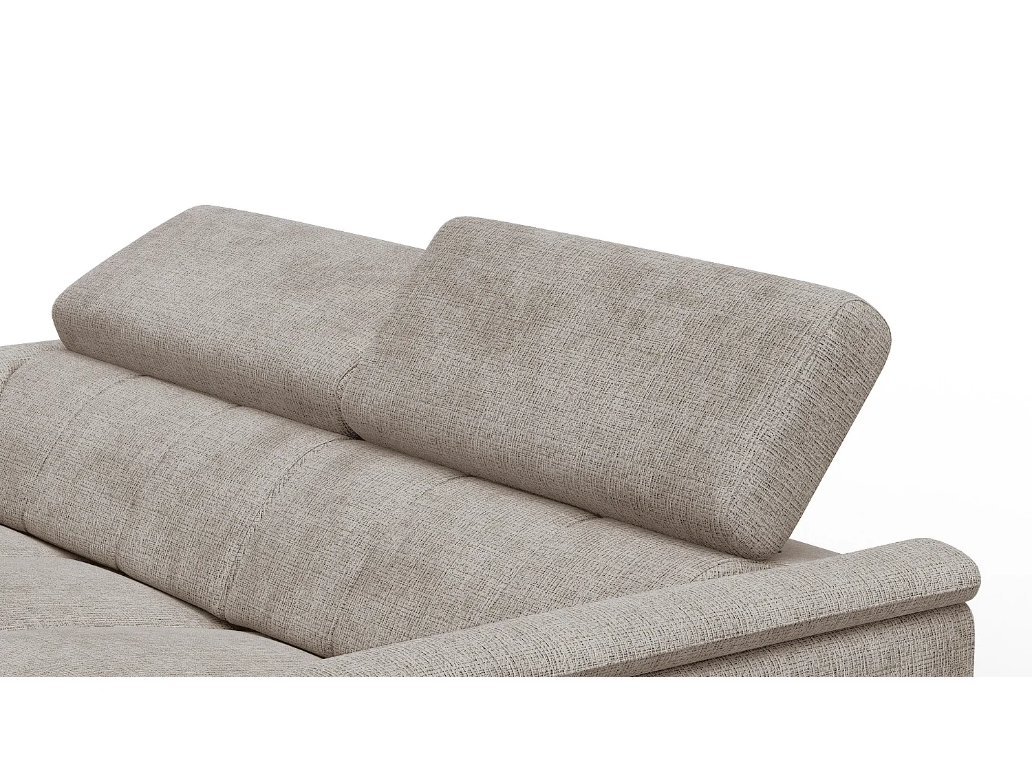 Canapé RODEN 3 places avec 2 Relax, tissu beige