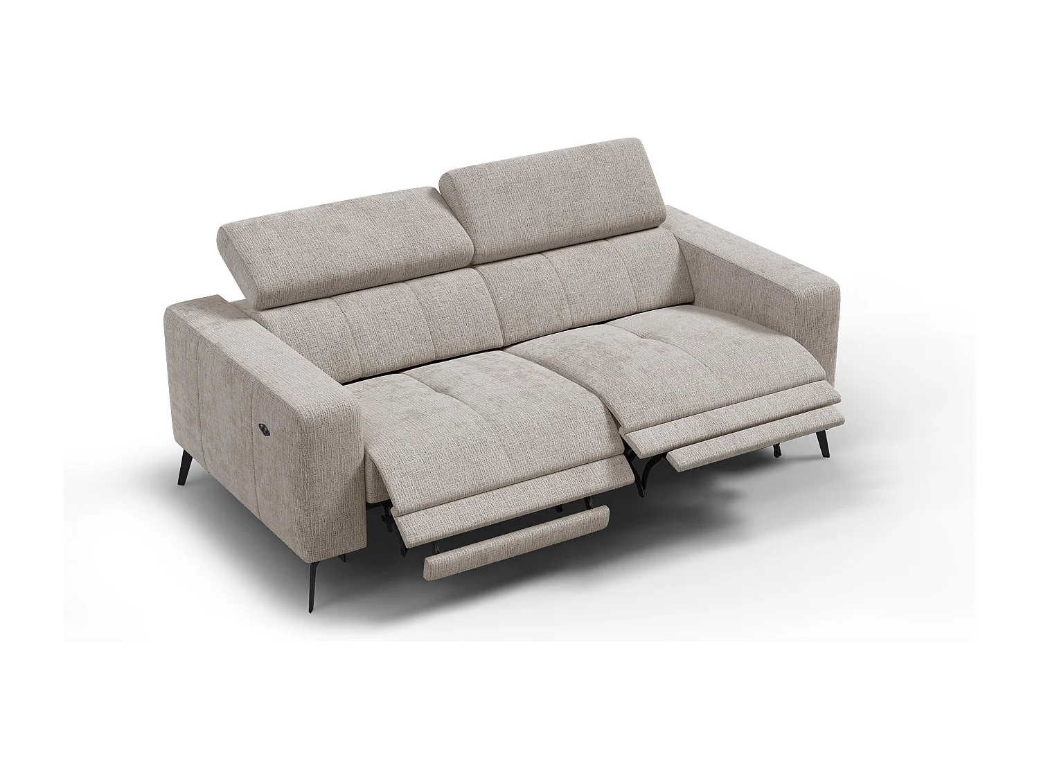 Relaxsofa 3-Sitzer MORELLO, beige, 2 x Relax Zero Gravity