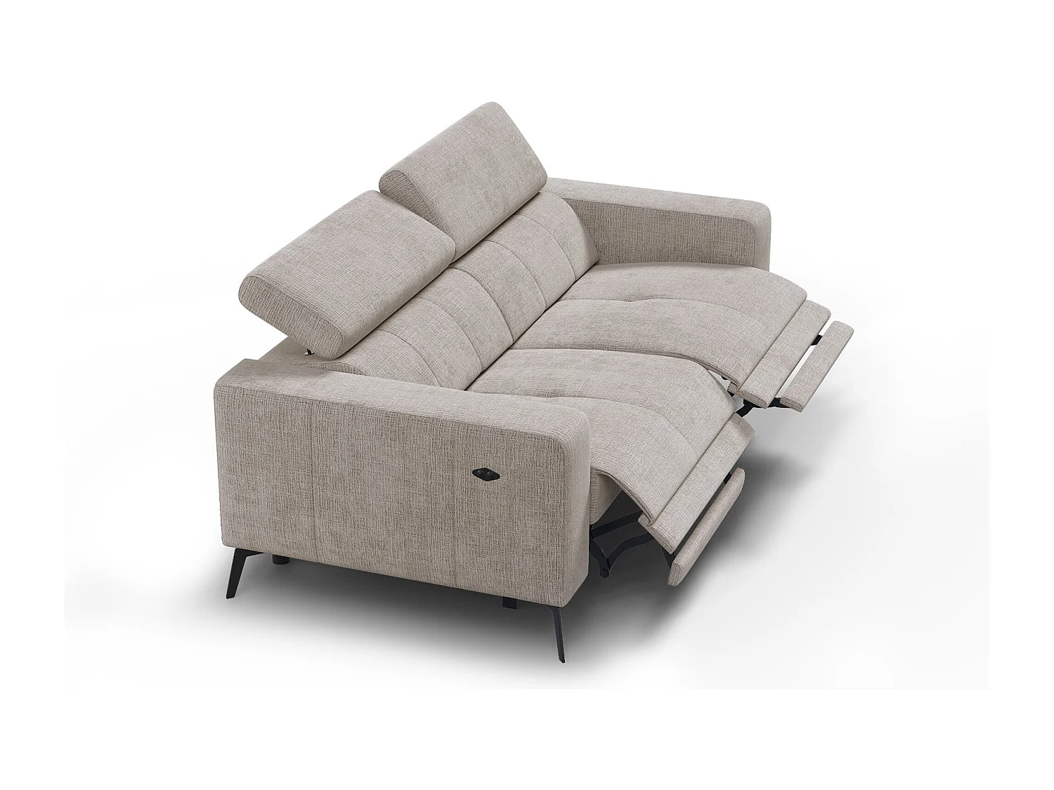 Relaxsofa 3-Sitzer MORELLO, beige, 2 x Relax Zero Gravity
