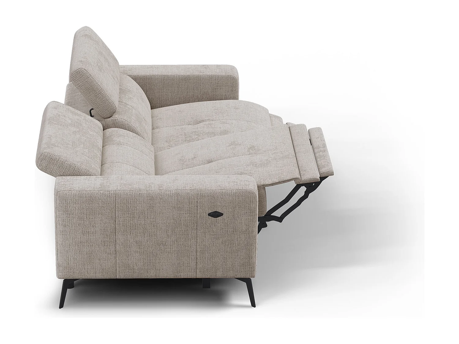 Relaxsofa 3-Sitzer MORELLO, beige, 2 x Relax Zero Gravity