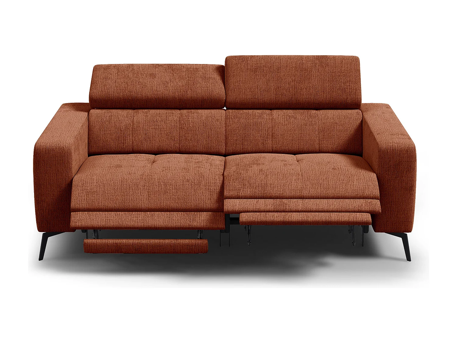 Relaxsofa 3-Sitzer MORELLO, rostrot, 2 x Relax Zero Gravity
