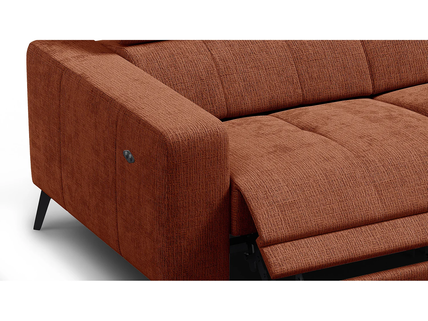 Relaxsofa 3-Sitzer MORELLO, rostrot, 2 x Relax Zero Gravity