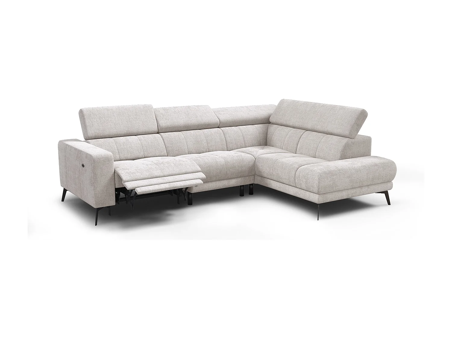 Ecksofa 5-Sitzer MORELLO, creme, 1 x Relax Zero Gravity