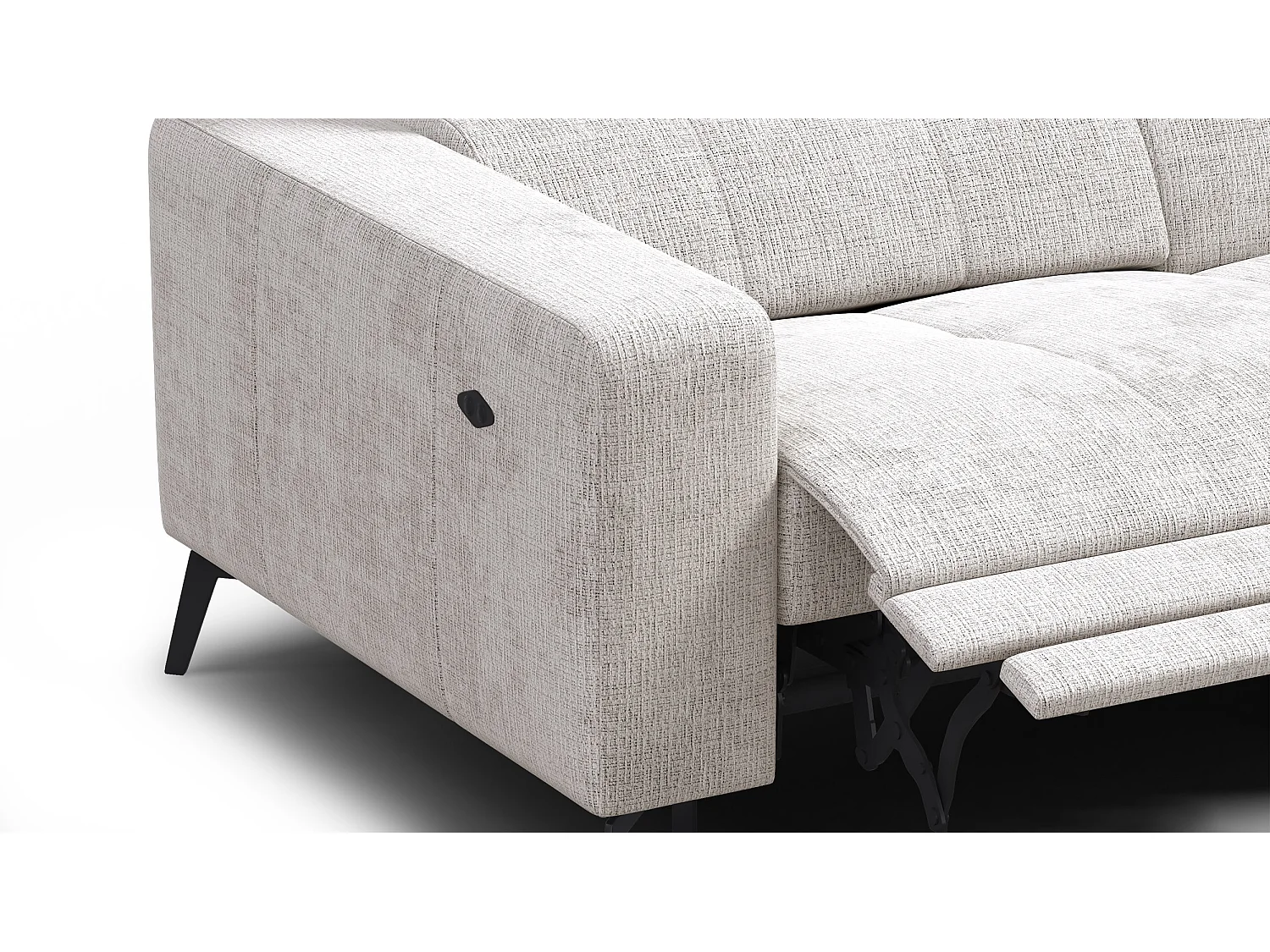 Ecksofa 5-Sitzer MORELLO, creme, 1 x Relax Zero Gravity