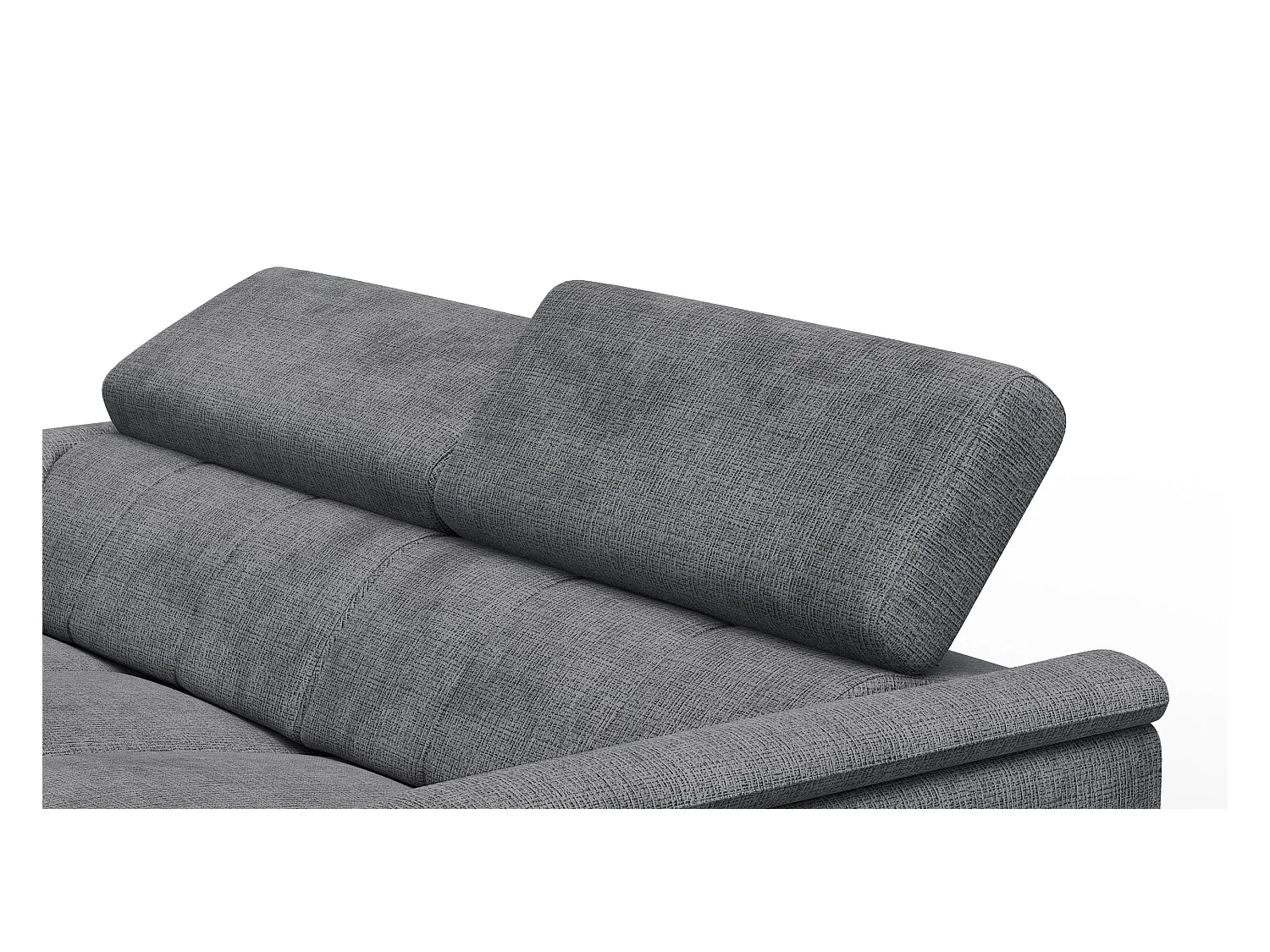Canapé RODEN 3 places avec 2 Relax, tissu gris foncé