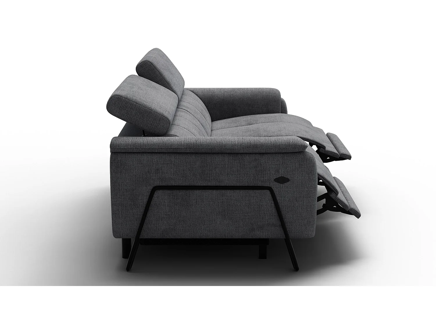 Relaxsofa 3-Sitzer RODEN, dunkelgrau