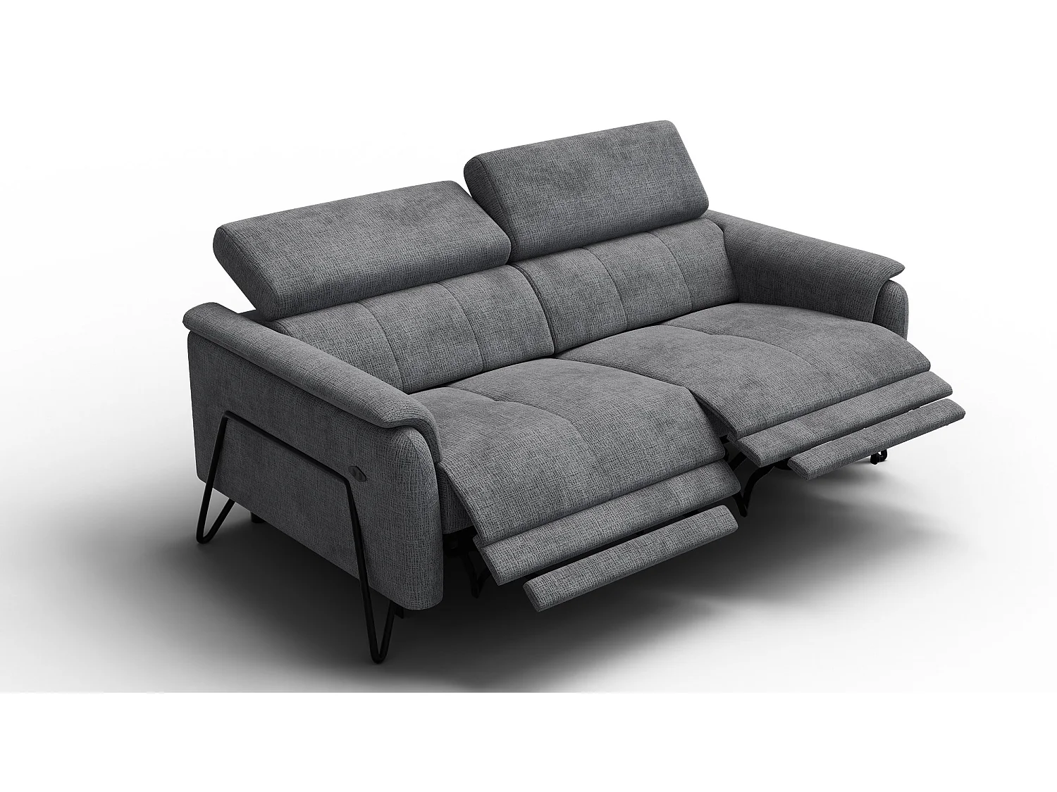Relaxsofa 3-Sitzer RODEN, dunkelgrau