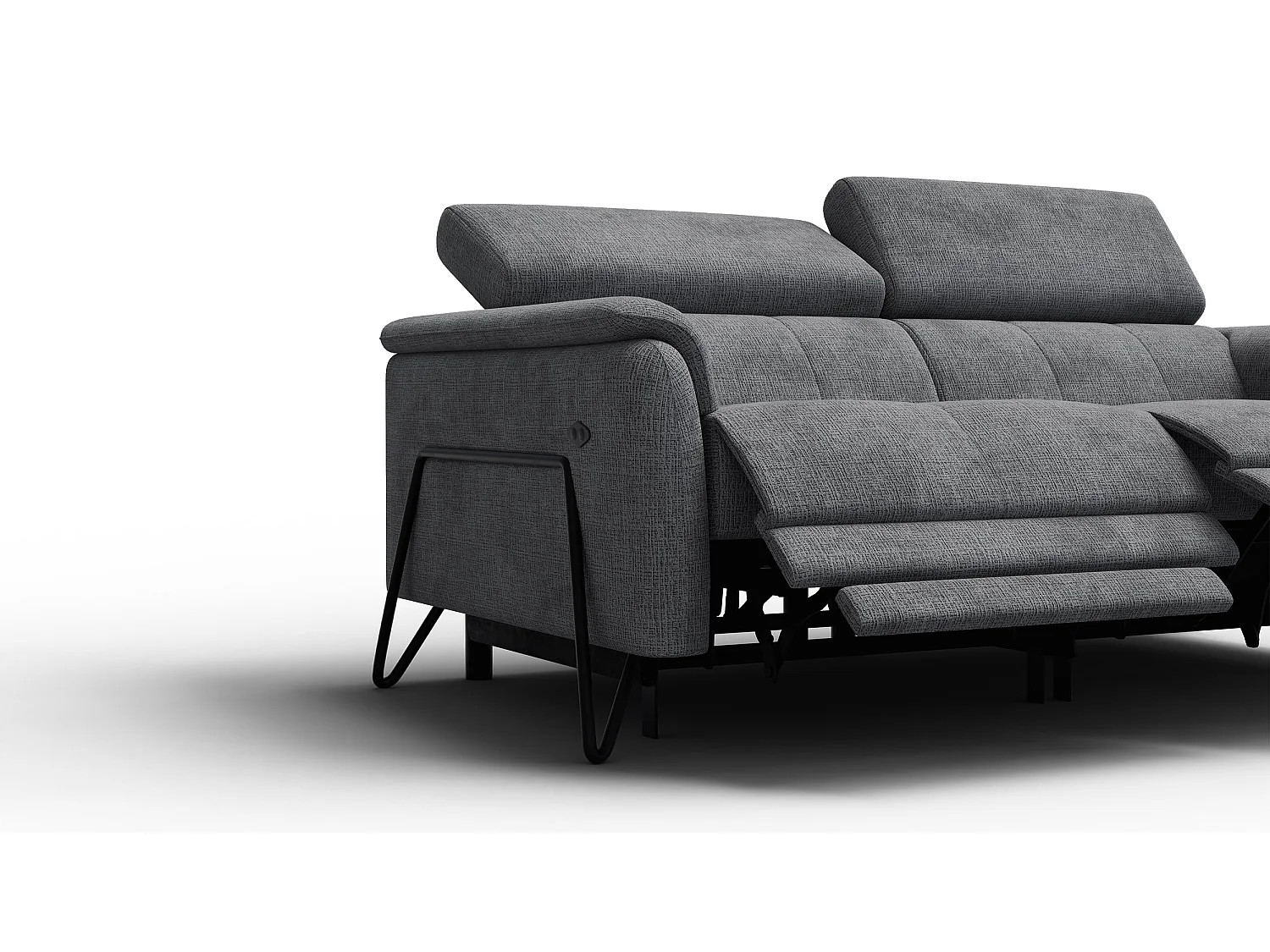 Relaxsofa 3-Sitzer RODEN, dunkelgrau