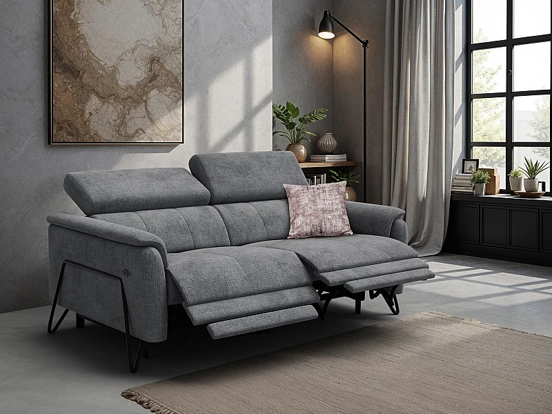 Relaxsofa 3-Sitzer RODEN, dunkelgrau