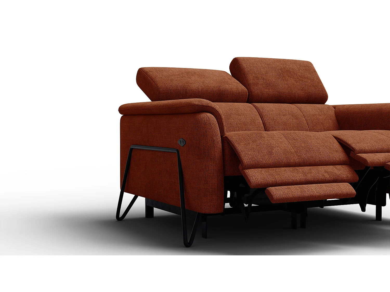 Relaxsofa 2-Sitzer RODEN, rostrot