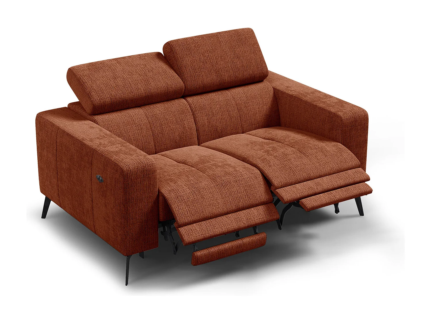Relaxsofa 2-Sitzer MORELLO, rostrot, 2 x Relax Zero Gravity