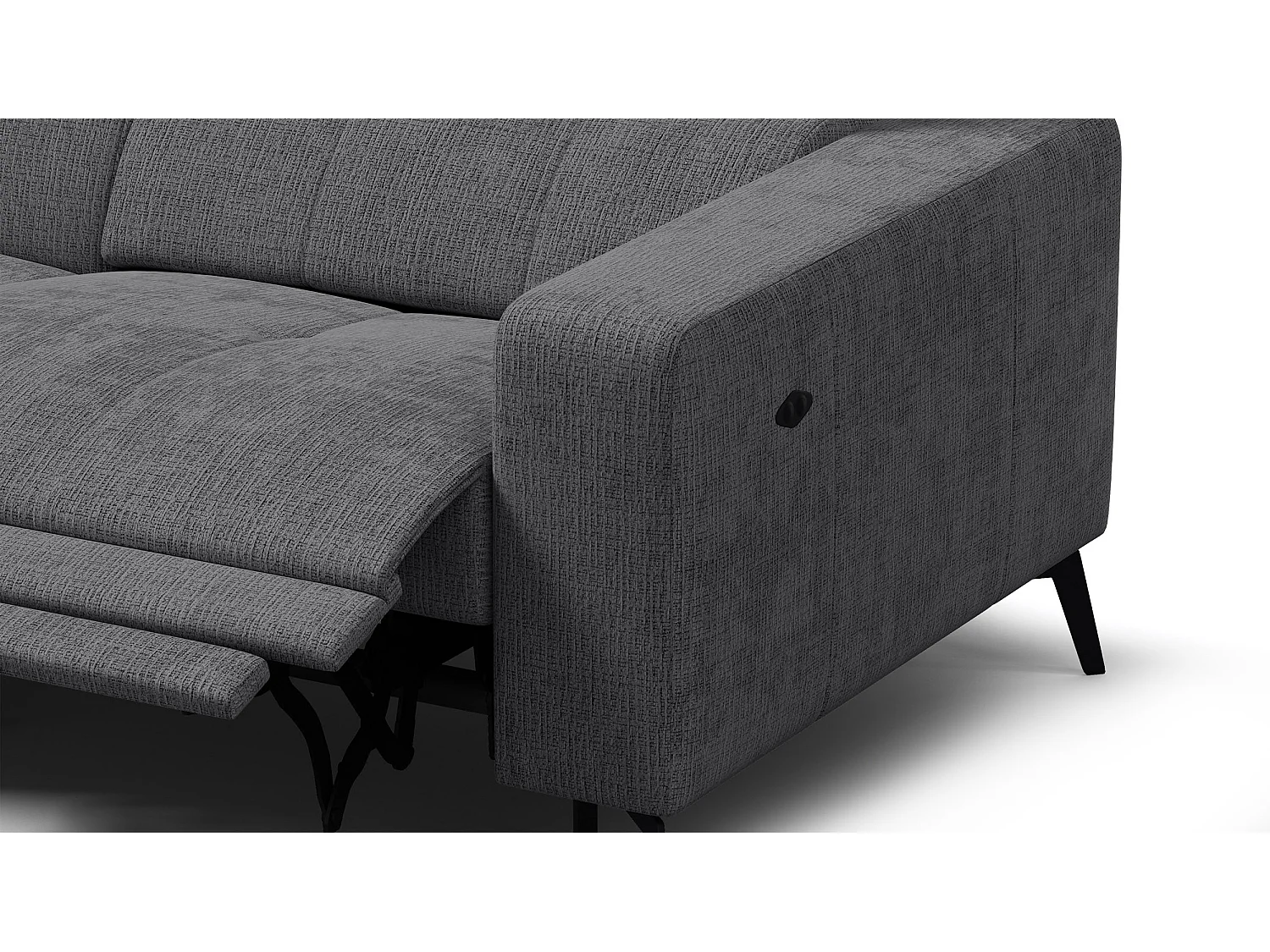 Ecksofa 4-Sitzer MORELLO, dunkelgrau, 1 x Relax Zero Gravity