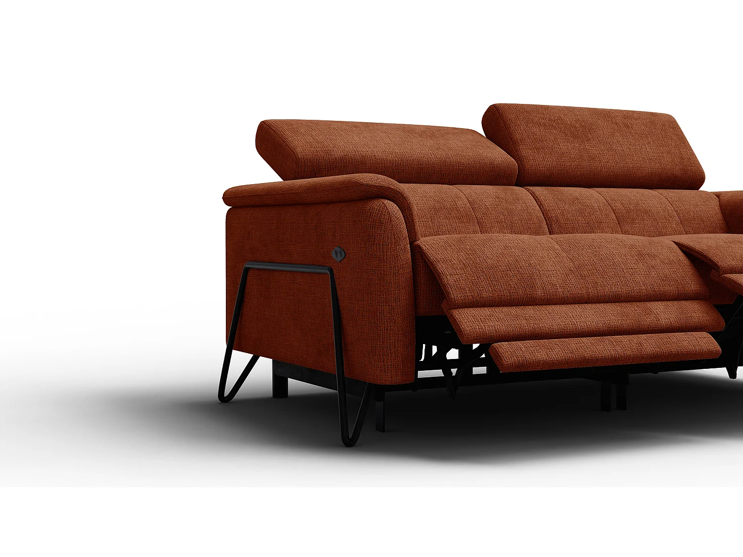 Relaxsofa 3-Sitzer RODEN, rostrot