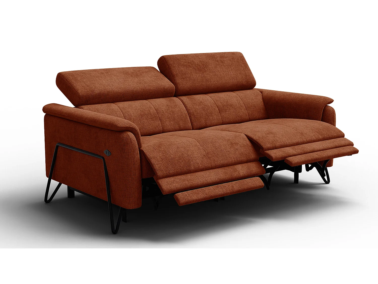 Relaxsofa 3-Sitzer RODEN, rostrot