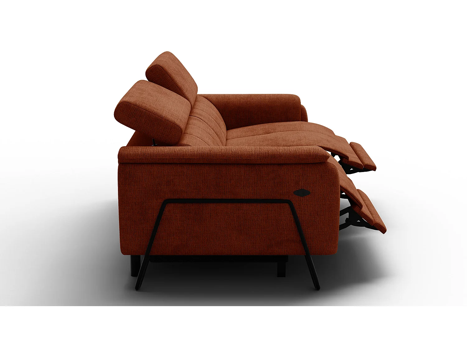 Relaxsofa 3-Sitzer RODEN, rostrot